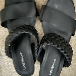 Lane Bryant Black Sandals 