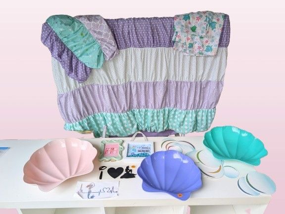 Mermaid Theme Bedding & Accessory Bundle