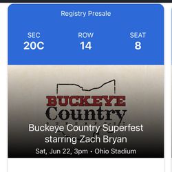3 Tickets To Zach Bryan Country Fest