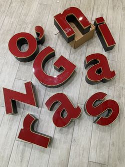 Red Signage Letters