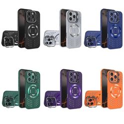 iPhone 16 Pro Max/16+/16 Pro/16 Heat Dissipation Bracket Magnetic Phone Case With Kick Stand  (All Colors Available For All Models)