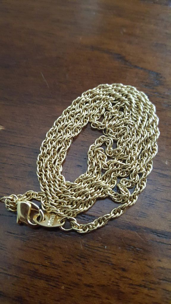 18k gold plated chain 30"