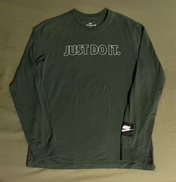 Nike Just Do It men’s Dark Green, Medium Long Sleeve T-Shirt