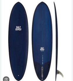 6’8”  x 21 1/4”x  2 5/8” 41LSalt Gypsy surfboard