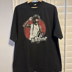 Y2K RETRO EARLY 2000s LIL WAYNE FRONT PRINT T SHIRT SIZE XL COULD FIT XXL