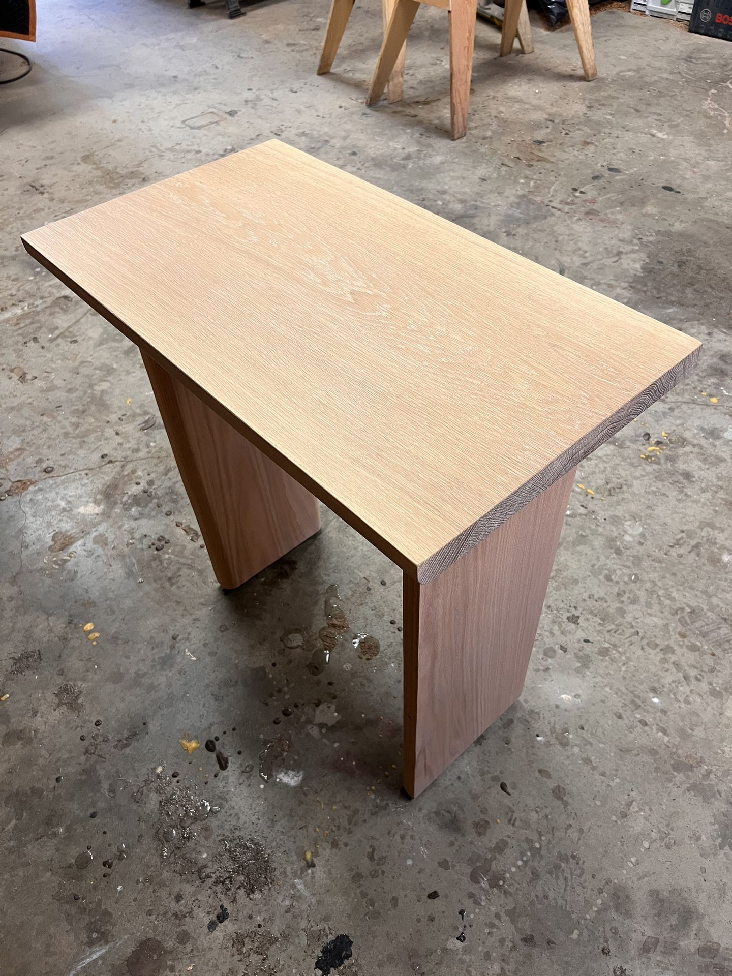 Natural Oak Entry Table // Small Desk