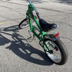 Green Schwinn Stingray Chopper Bike