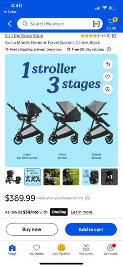 Graco Modes Travel System Stroller $130