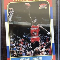 Michael Jordan Card 1986 Fleer Reprint