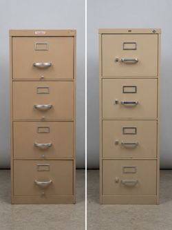 4-Drawer Metal Filing Cabinets – Set of 2