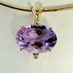 10K Gold & Amethyst Pendant