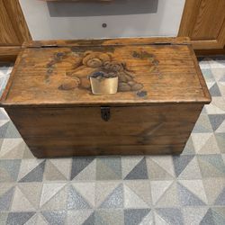 BRAND NEW WOOD HOPE CHEST. $100.00. 
