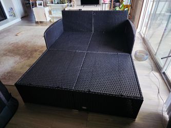 Black patio lounger