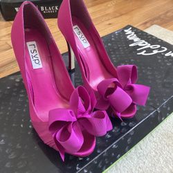 NEW Fuchsia Platform Bow Pumps! Size 9