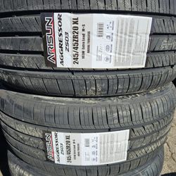 245-45-20 !!! ARISUN AGGRESSOR !!! $380 LAS 4 LLANTAS MONTADAS Y BALANCEO INCLUIDO 👌 