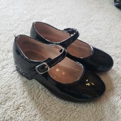 Girl Black Mary-Jane Shoes Size 8