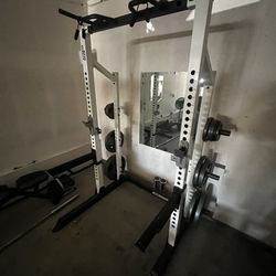 Squat Rack with weights and barbell included 