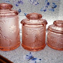 Vintage Indiana Tiara Glass Jars