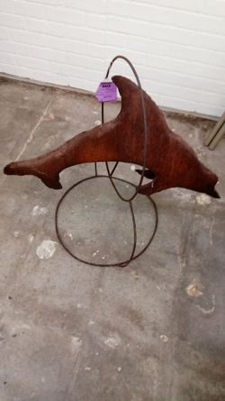 Metal Dolphin Yard Art