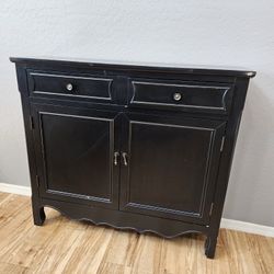 Black wooden Cillian, 2 door 2 drawer console table