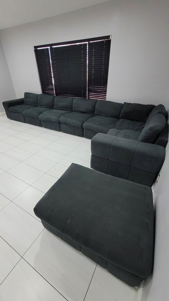 159" dark gray couches