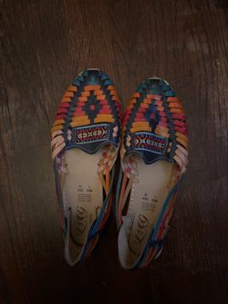 Woven Leather Huarache Flats