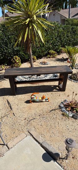 Redwood bench
