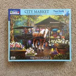 Jigsaw Puzzle CITY MARKET White Mountain NO MISSING PIECES 