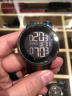 Gucci Digital Watch W/ Diamond Bezel