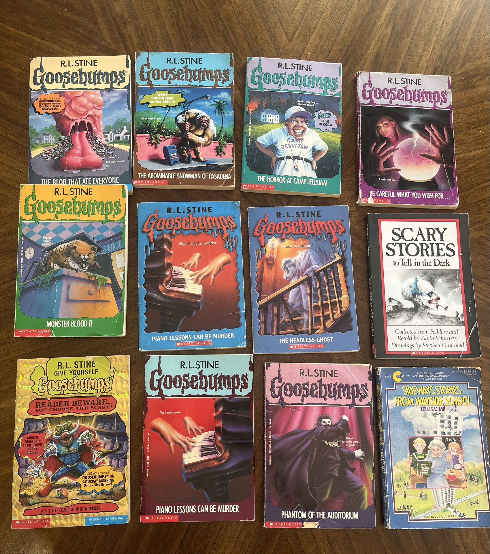 Goosebumps - Scary Stories To Tell In The Dark - Sideways Stories from Wayside School - 12 Book Bundle - Lot