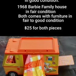 Vintage Barbie Camper Van & House 
