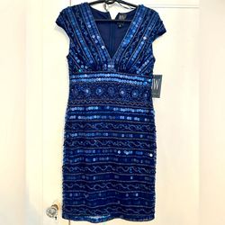 Sequined Navy Blue Dress-Original Price $200.00