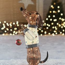 Lighted Dachshund Christmas Decoration