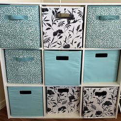 9 Cube Storage Shelf With 9 Fabric Drawers