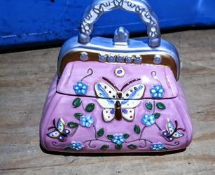 David's Cookies Collectible Designer Jar Ceramic Purse.