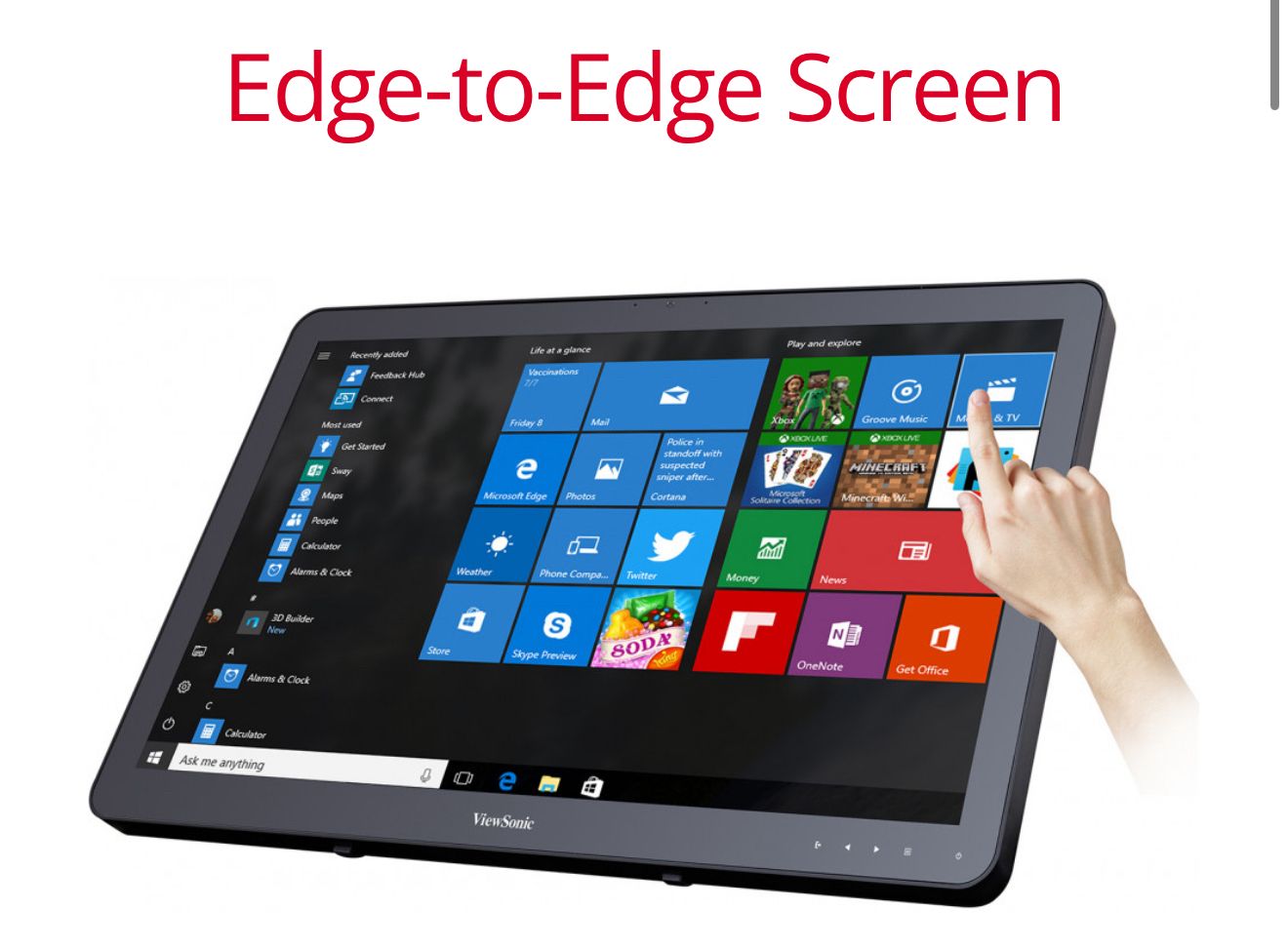 NEW SEALED ViewSonic TD2430 24” Touchscreen Monitor 1080p HDMI USB POS Display