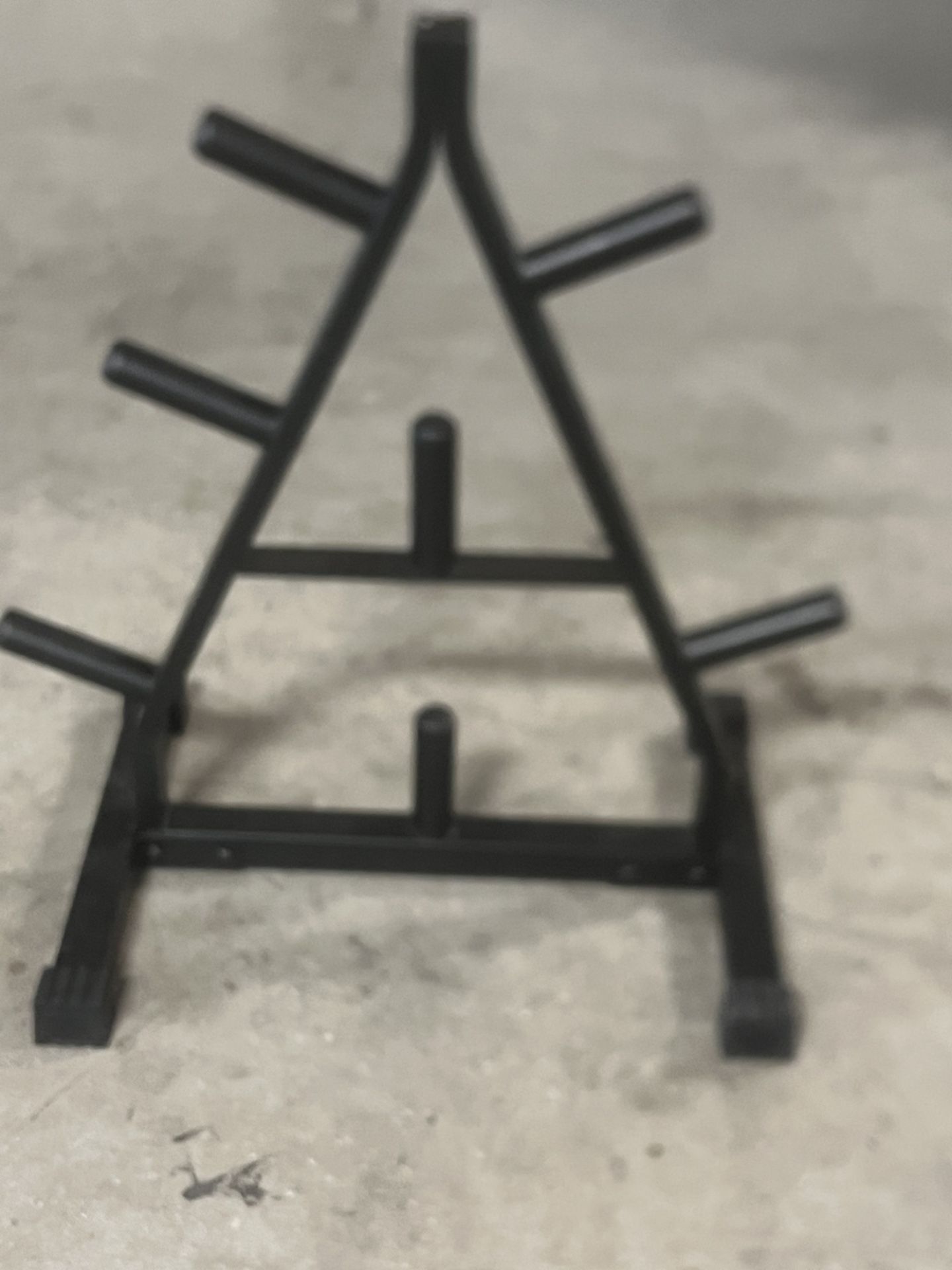 York Barbell Standard A-Frame 1" Weight Plate Tree by York Barbell. Very gently used in excellent condition. Location below 31705 Wesley Chapel blvd
