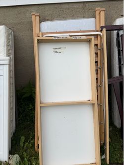 CRIB AND MATTRESS ,WITH DRAWER TO STORE CLOTHING