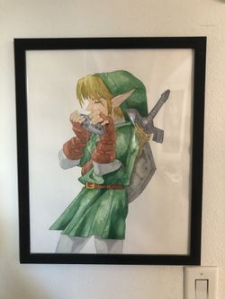 Original zelda water color painting