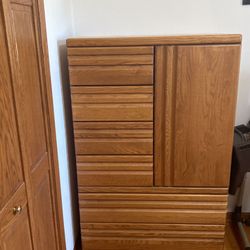 Kids Armoire with headboard and bed frame