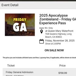Friday Apocalypse ZombieLand GA