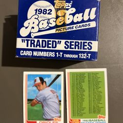 1982 Topps Traded Series Baseball Cards