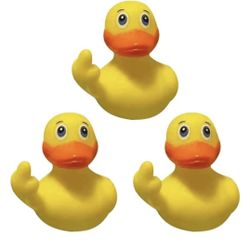 6 Pcs Rubber Ducks, 2.17" Middle Finger Rubber Duck 