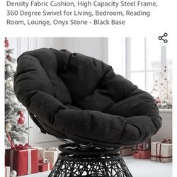 Papasan Chair With Cushion Black