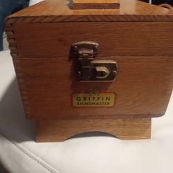 Griffen Shoe Shine Box...Very Old Full Of Brushes And Polish
