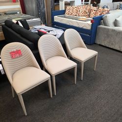 Gray Leathera Side chair set