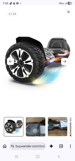 GYROOR Warrior Off Road Self Balancing Scooter w/ Bluetooth Speakers