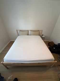 IKEA BJÖRKSNÄS King Bed Frame + Casper Nova Hybrid Mattress