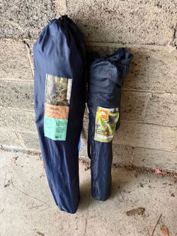 Set of 2 Folding Camping Chairs with Carry Bags