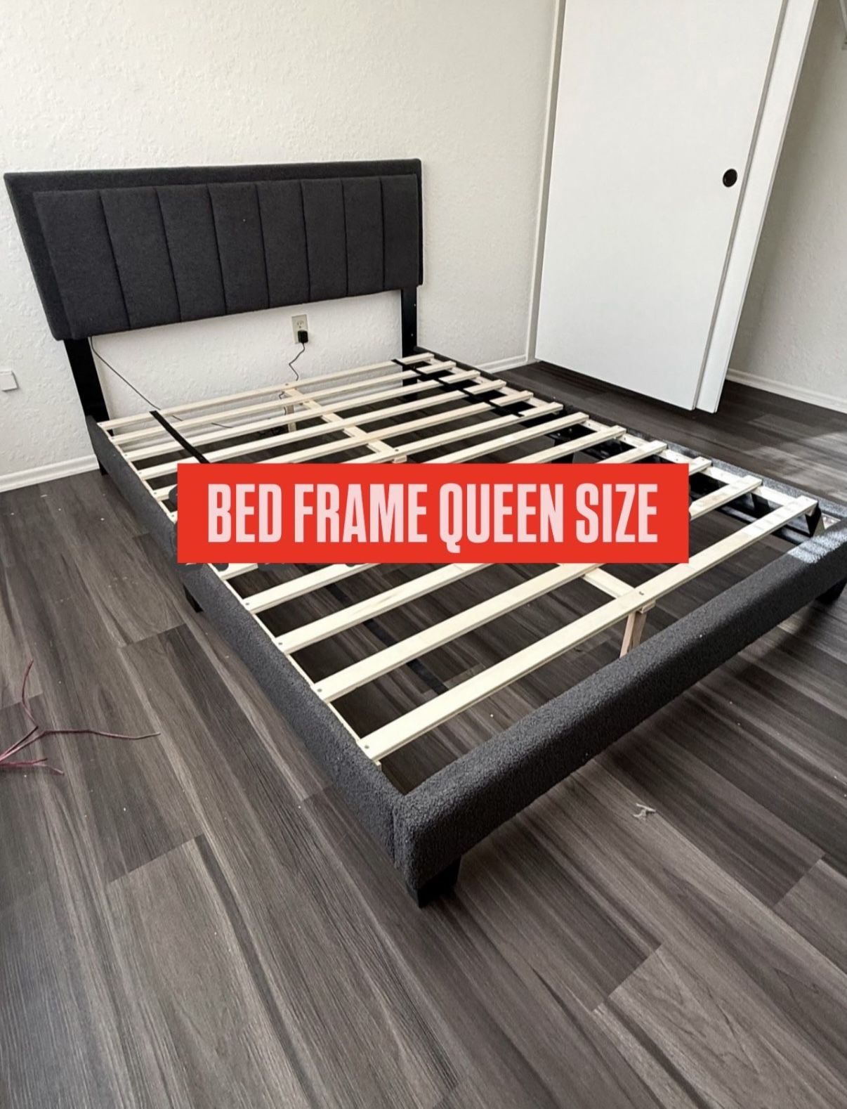 Modern Queen Bed + LED Headboard | $200 Frame / $340 w/ Mattress